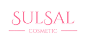 SULSAL COSMETIC logo in pink serif text on a solid white background.