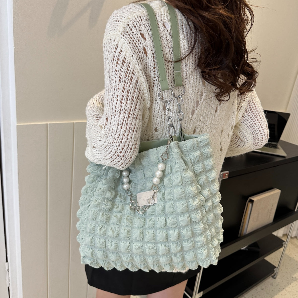 Cloud Puffy Polyester Tote Bag