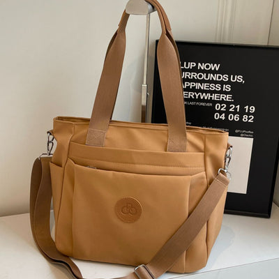 Nylon Solid Color Tote Bag