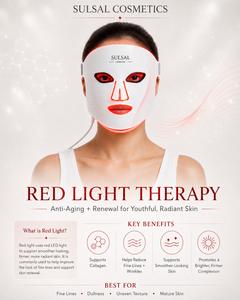 LED Face & Neck Mask | 4 Modes, 660nm Red Light | SULSAL