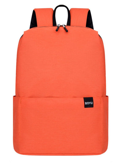 Solid Color Nylon Backpack Bag