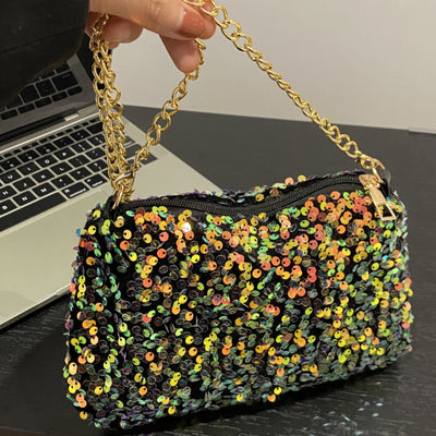 Sequin Removable Strap Shoulder Bag