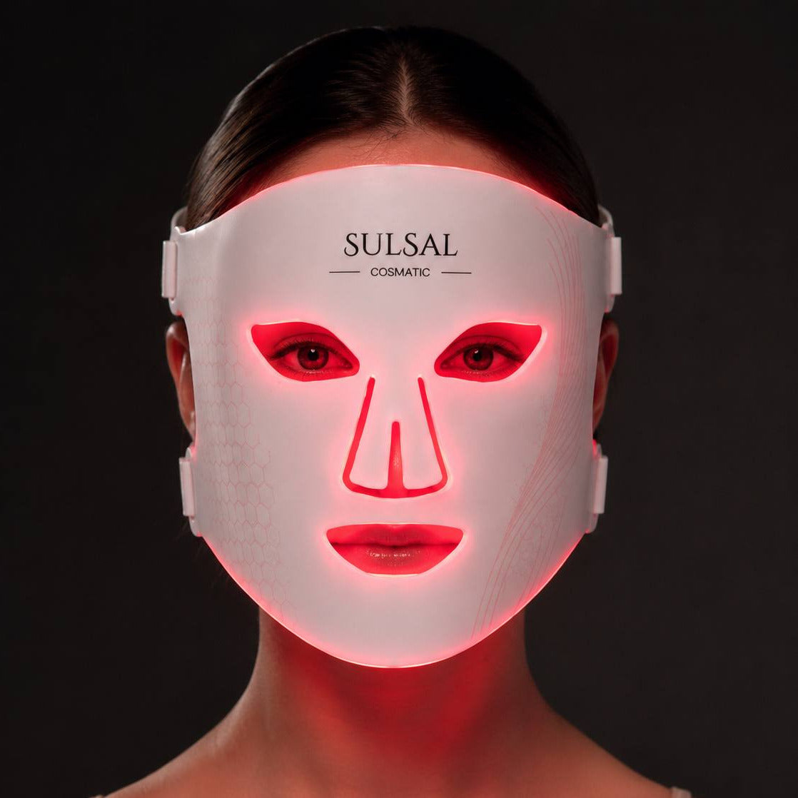 LED Face & Neck Mask | 4 Modes, 660nm Red Light | SULSAL